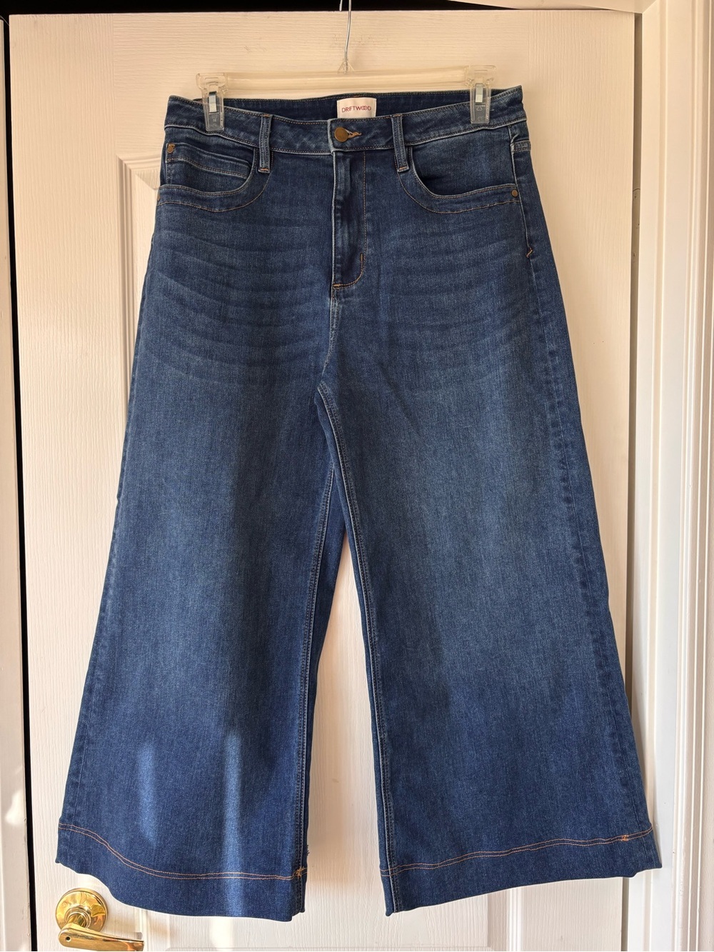 Driftwood Martha Wide Leg Jeans High Rise crop size 32 inseam 26